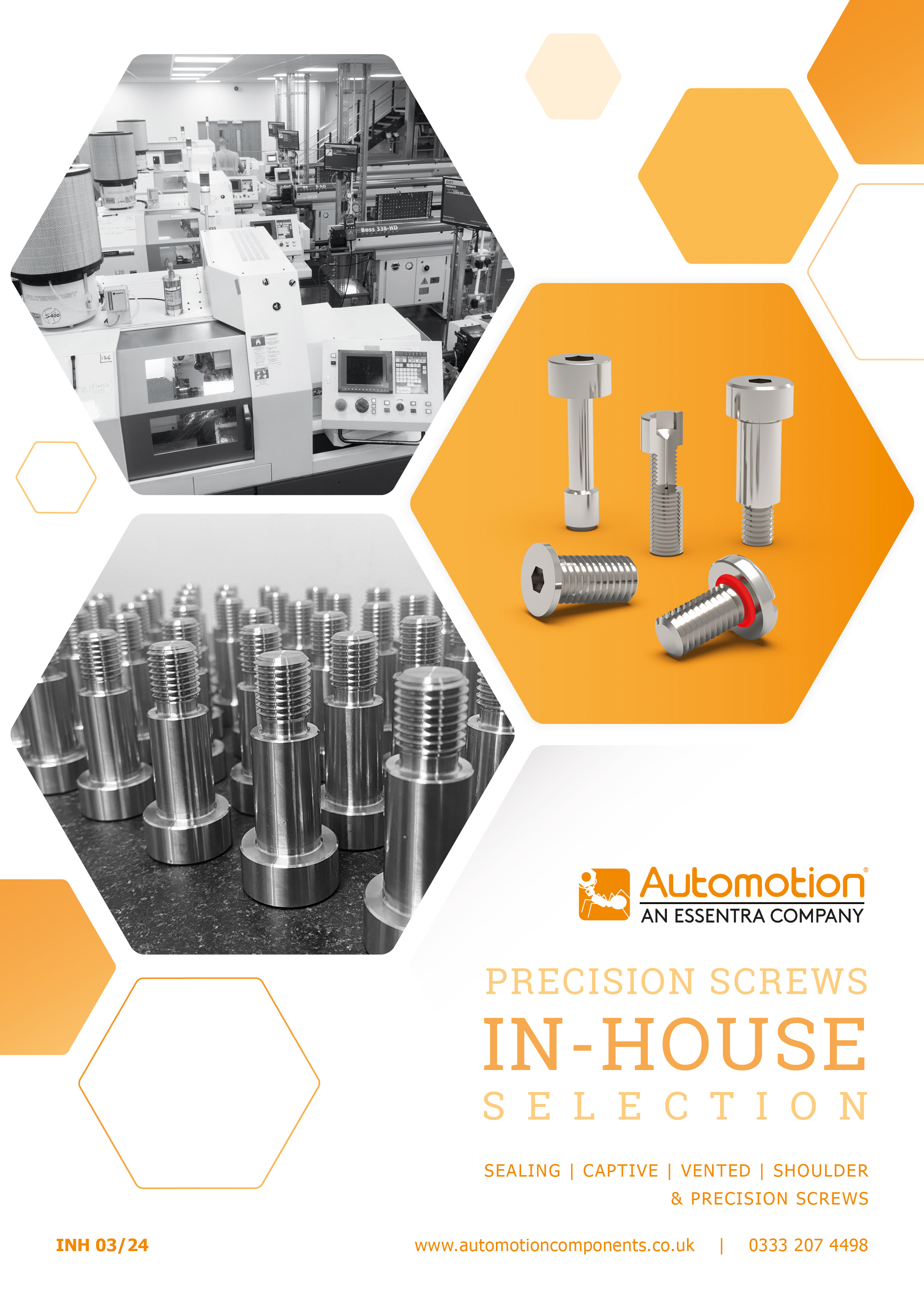 Front Cover of the Automotion Components Precision Screws Catalogue